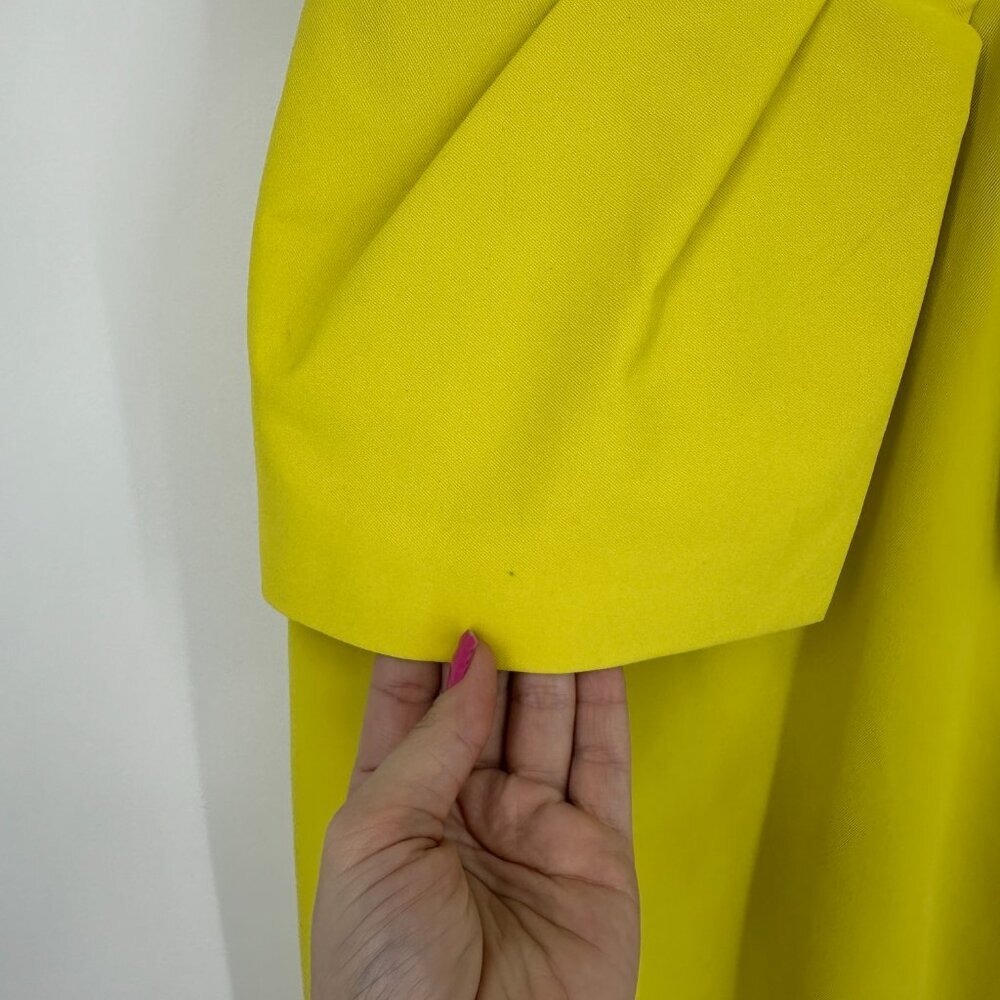 Lela‎ Rose Knot Front Peplum Sleeveless Sheath Dress Yellow Size 2 - Picture 5 of 10